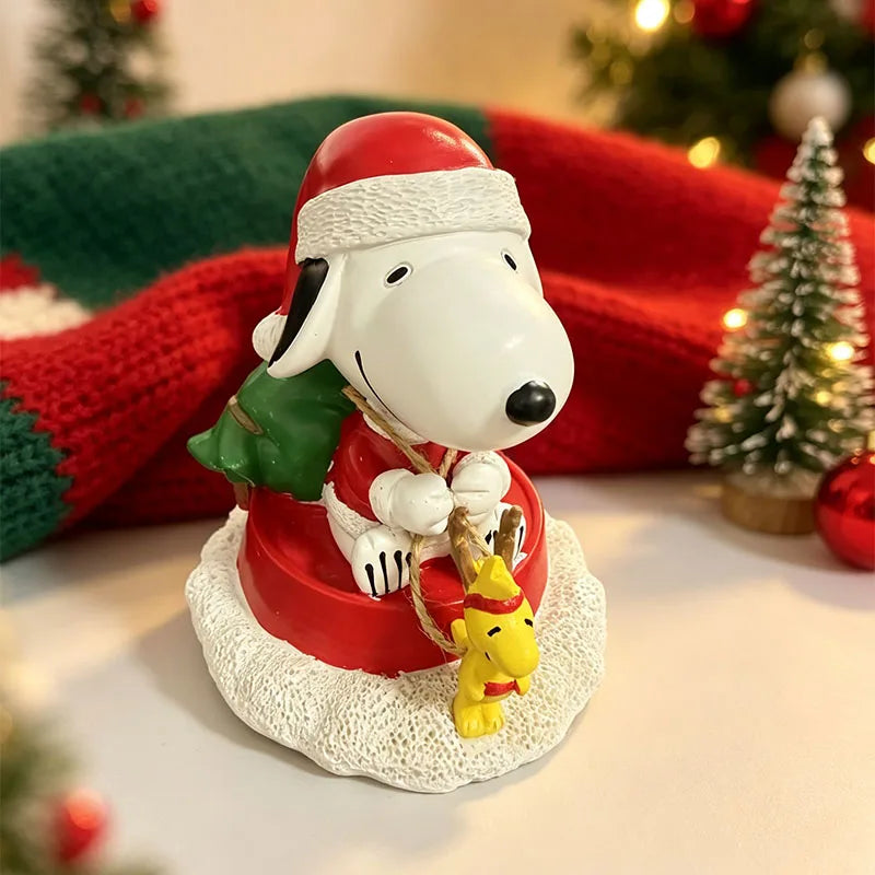 Snoopy Ornament Kawaii Cartoon Snoopy Christmas Theme Series Desktop Ornament For Girls Office Desktop Decoration Home Decoratio