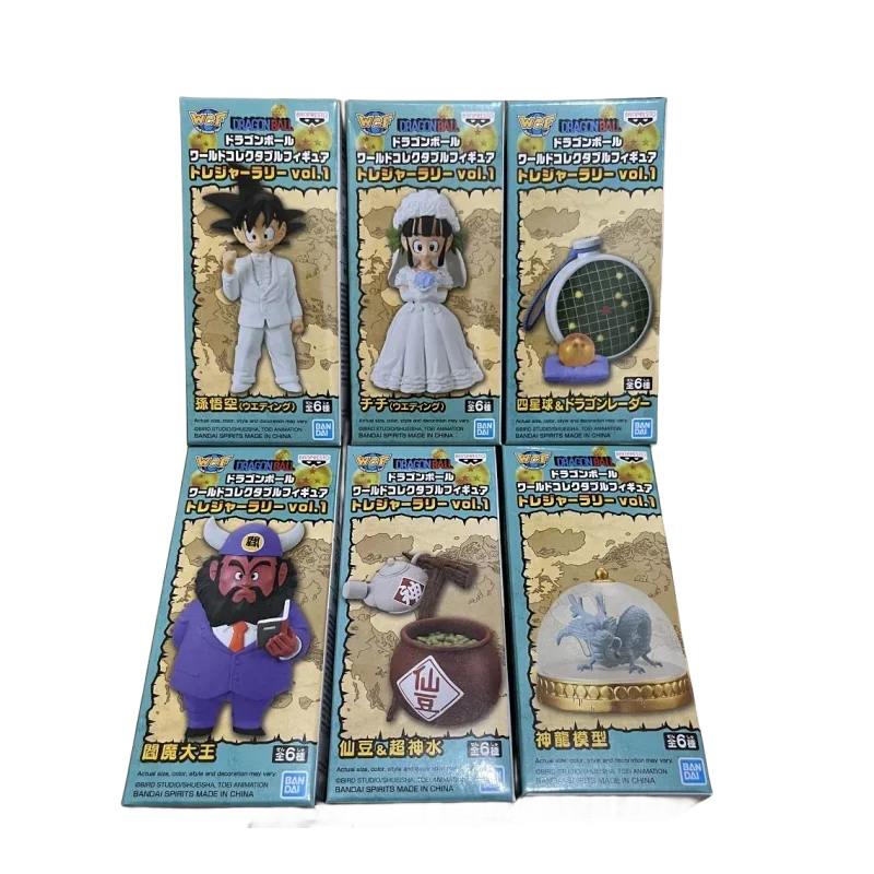 Genuine Bandai Dragon Ball WCF Son Goku Chichi Wedding Anime Action Figures Model Toys Collectible Gift for Toys Hobbies Kids