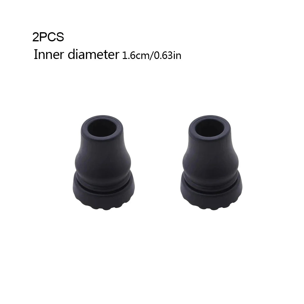 2Pcs Rubber Cane Tips Heavy Duty Walking Cane Tips Anti-Slip Replacement for Canes Walking Sticks Hiking Sticks Seniors Crutches