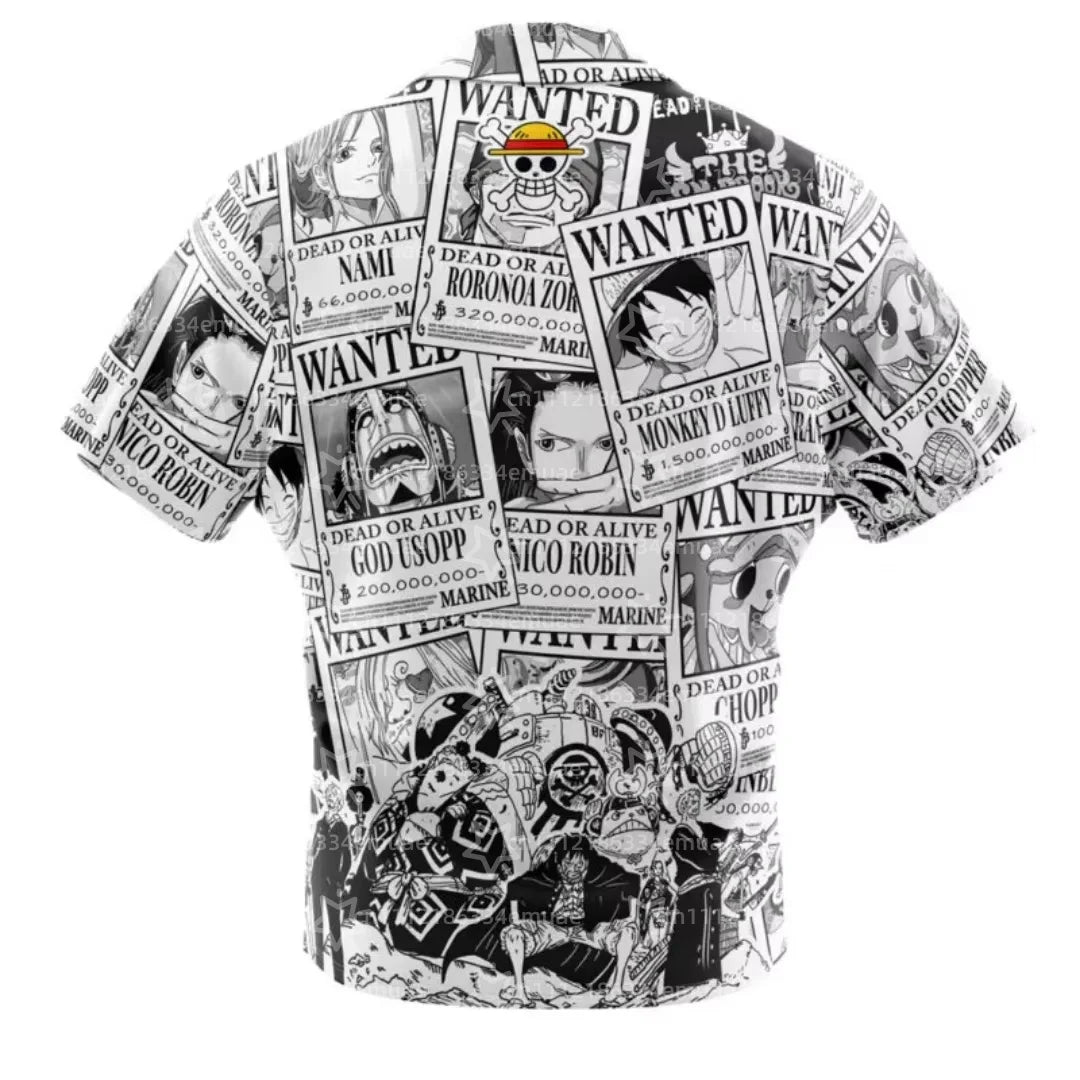2026 Summer One Piece Strawhats Jolly Roger Hawaiian Shirts Summer Dry Quickly Men's T-Shirt Children's Clothing Tee Y2k Woman