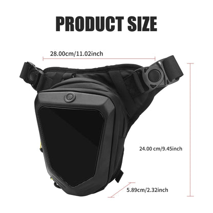 Smart LED Screen Riding Leg Bag Motorcycle Locomotive Multifunctional Waterproof Gaiters Crossbody Storage Travel Hiking Bag