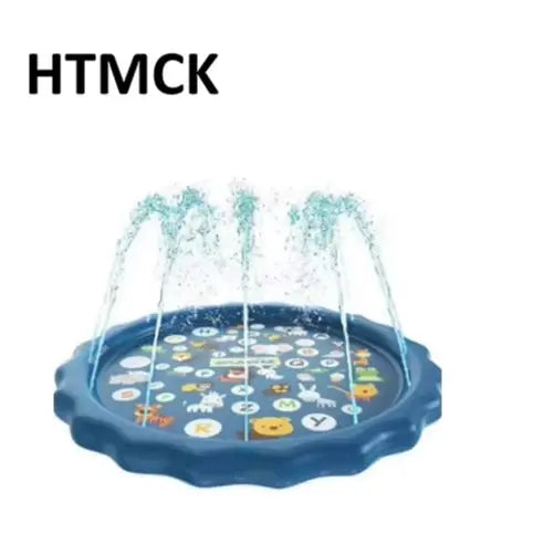 100/170cm Outdoor Kids Sprinkler Play Pad Mat Lawn Beach Letters Inflatable Water Pad Spray Water Games Mat Beach Cushion