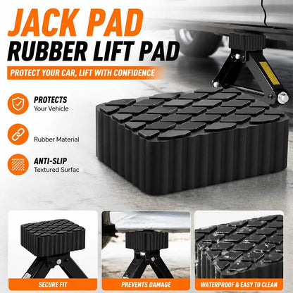 Upgrade Car Lift Rubber Jack Pad Blocker Jack Pad Shock-Absorbing Support For Car Jacks Lifting Equipment Elastic Blocks Accesso