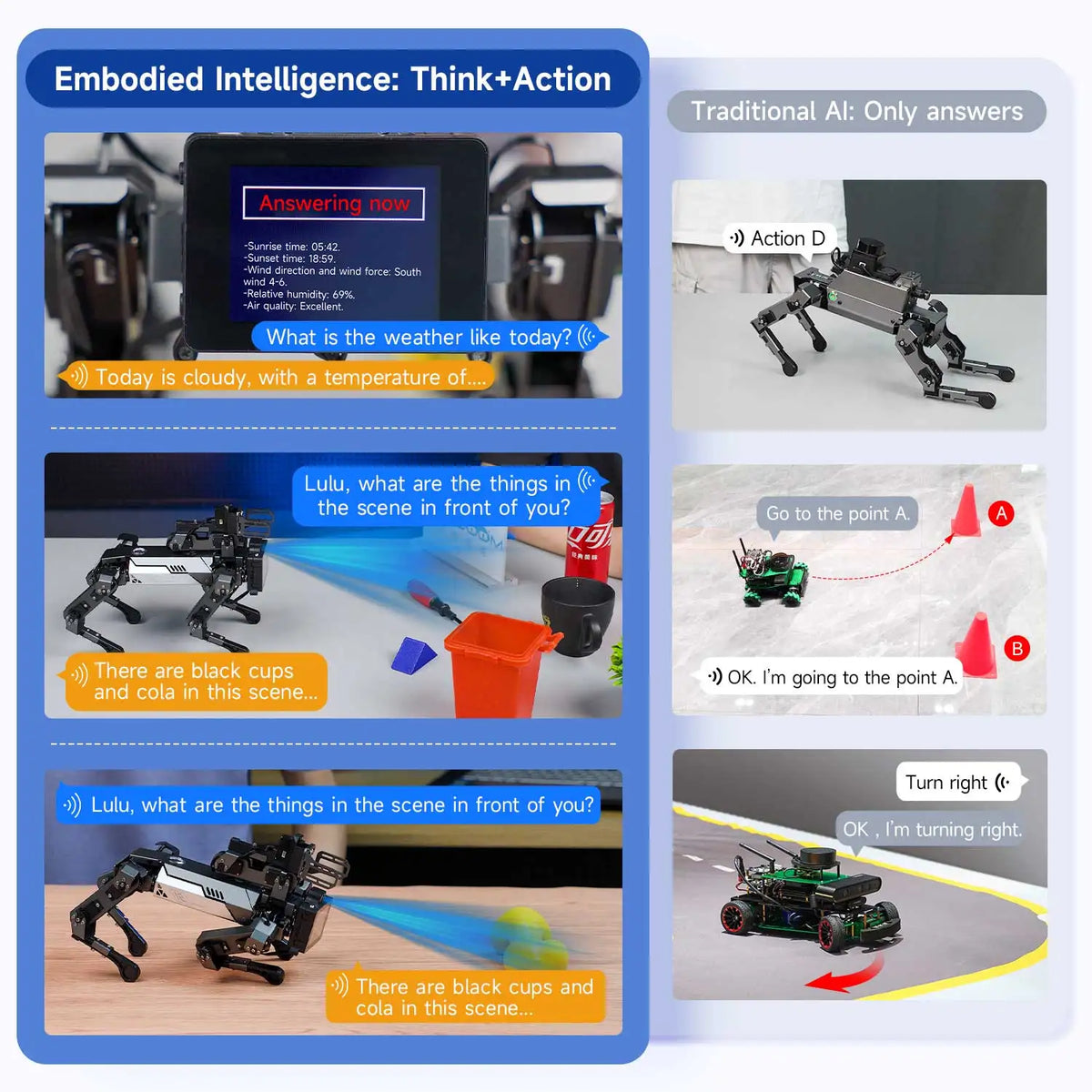 DOGZILLA-Lite Quadruped Bionic Robot Dog AI Vision Large Model Intelligent Programming Electronic Kit for Raspberry Pi