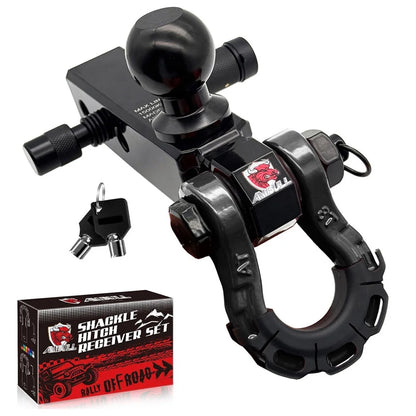 Trailer Hitch Receiver 3-Hole Trailer Hook 8T Tow Hook with Trailer Ball Mount with Fits for 2 inch Towing Kit for Trucks Jeeps