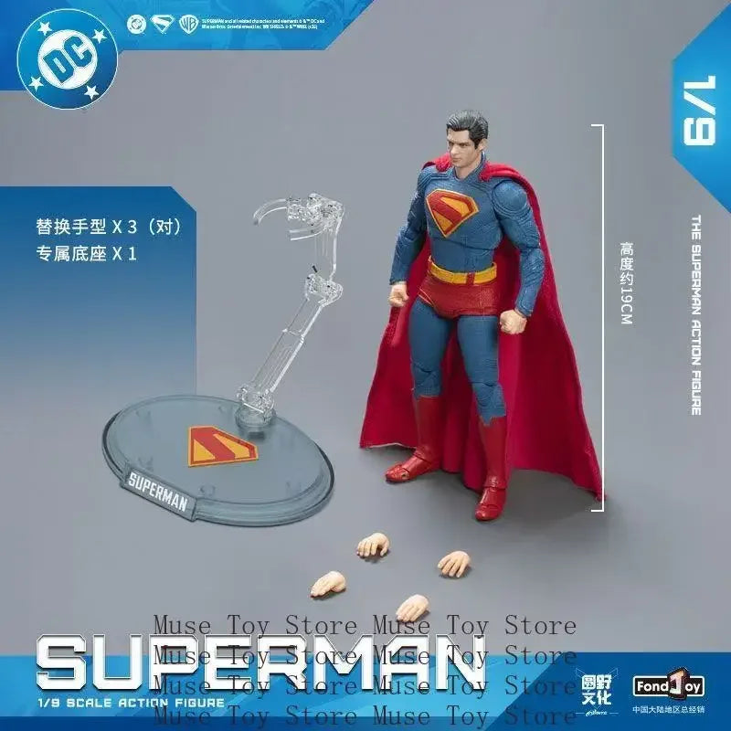 2025 Fondjoy Battle Damaged Superman Action Figure David Corenswet 1/9 New Superman Figure Pvc Joint Movable Kid Toy Boy Gift