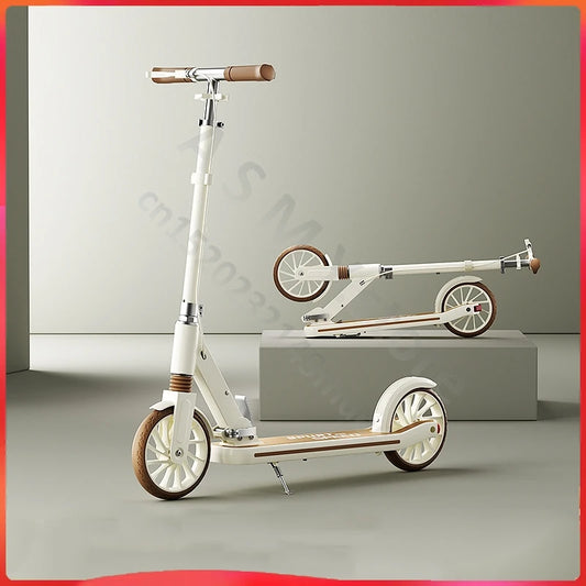 Children's Scooter, Foldable Bicycle, Large Children's Sliding Wheel, Campus Adult Two Wheel Scooter 5-15 Years Old
