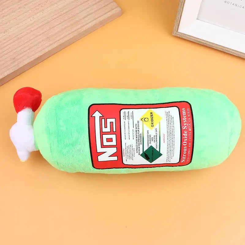 Car Seat Neck Pillow Creative NOS Nitrous Oxide Bottle Soft Plush Car Headrest Car Decoration Neck Support Seat Cushion