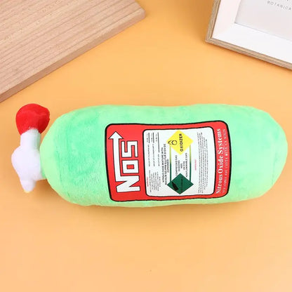 Car Seat Neck Pillow Creative NOS Nitrous Oxide Bottle Soft Plush Car Headrest Car Decoration Neck Support Seat Cushion