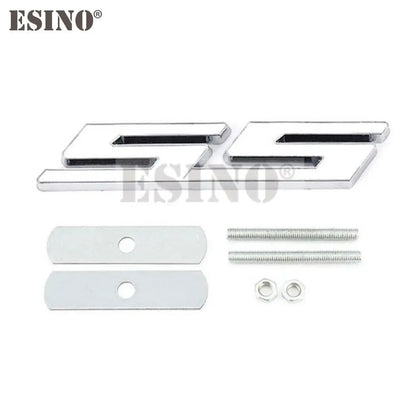 New Car Styling 3D Metal Chrome Zinc Alloy Emblem Car Body SS Front Grill Badge Sticker Decal for Chevrolet SS Camaro SS