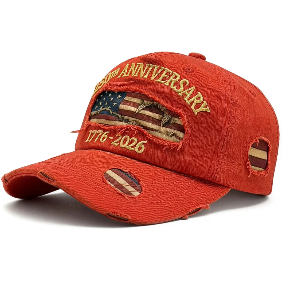 ABLECAP 250th Anniversary Baseball Cap Distressed Washed Vintage Hat Adjustable Embroidered Patch Hat Patriotic Cap