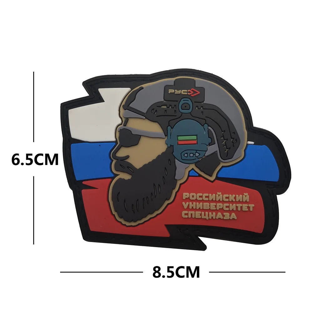 Outdoor Military Enthusiast Bag with Accessories - Bearded Tactical Morale Badge - High-definition PVC Arm Badge Backpack Patch