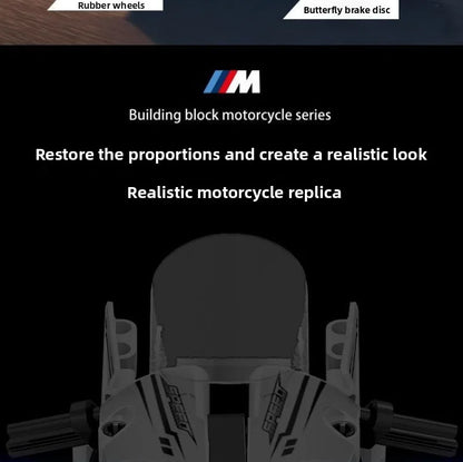 M1000RR Motorcycle Is Compatible with Lego Building Block Machinery Group, and It Is Difficult To Assemble Toy Locomotive Model.