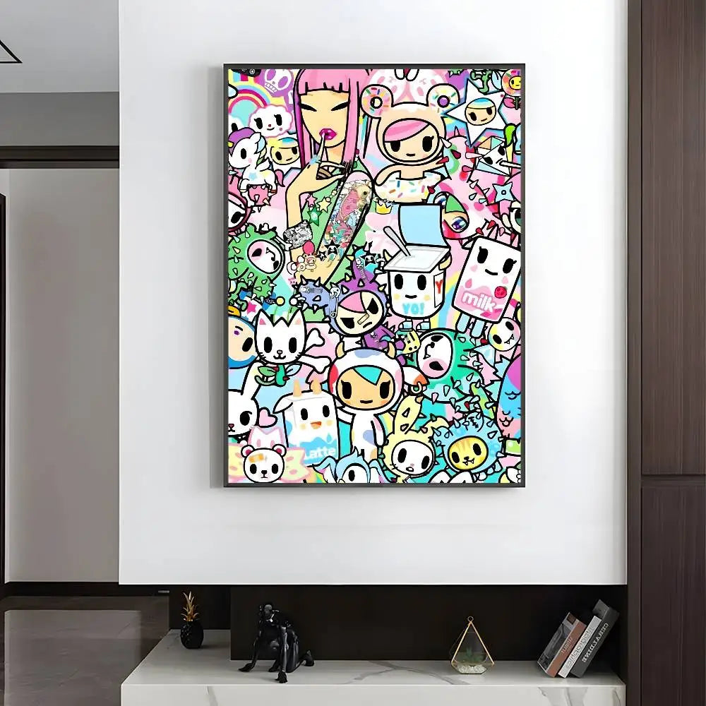 Kawaii T-Tokidoki Anime Poster HD art sticky wall waterproof home living room bedroom aesthetic decoration