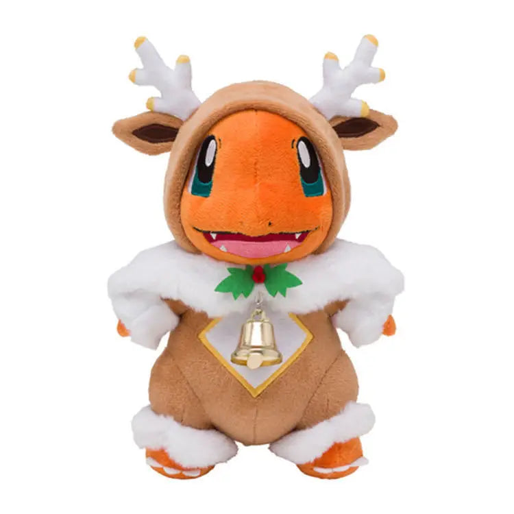 New 11 Inch Pokemon Christmas Series Plush Toys Charizard Charmander Soft Stuffed Peluche Doll Kids Child Xmas Birthday Gifts