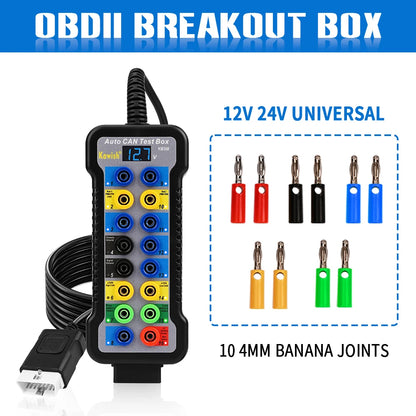 2026 OBDII Auto Car Break out Box Obd Breakout Box Car Protocol Detector with Pin out Car Obd2 Interface Monitor for Vehicle