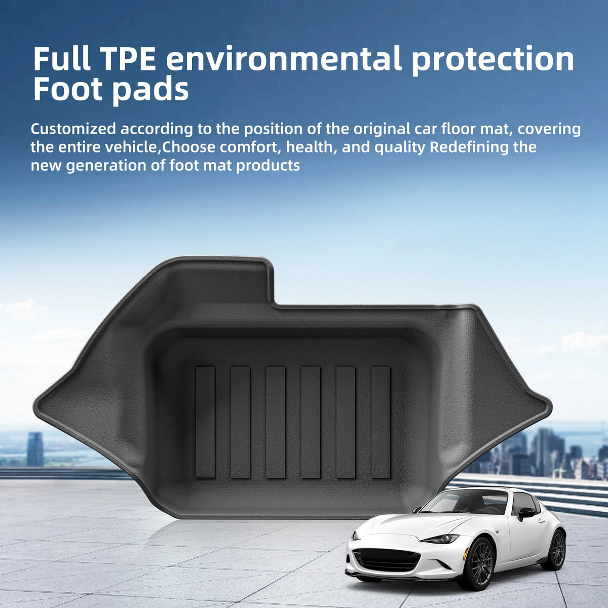 LUCKEASY for Mazda MX-5 Miata MX5 Mazda Roadster 2016-2024 Car Trunk Mat Protective Mat Car Interior Accessories Cargo Liner Pad