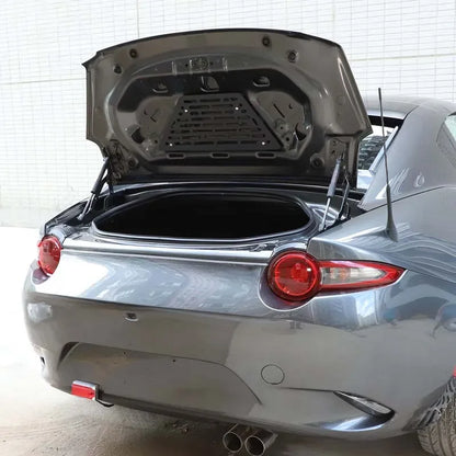 For Mazda MX-5 2016-2023 Black Aluminum Alloy Trunk Bag Rack Tail Box Storage Board Car Modification Accessories