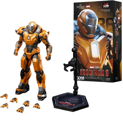ZD Toys Iron Man Action Figure Mark 35 Red Snapper Iron Man MK 24 MK 22 MK 47 Tony Stark Ironman Figure Action Collect Toy Gift