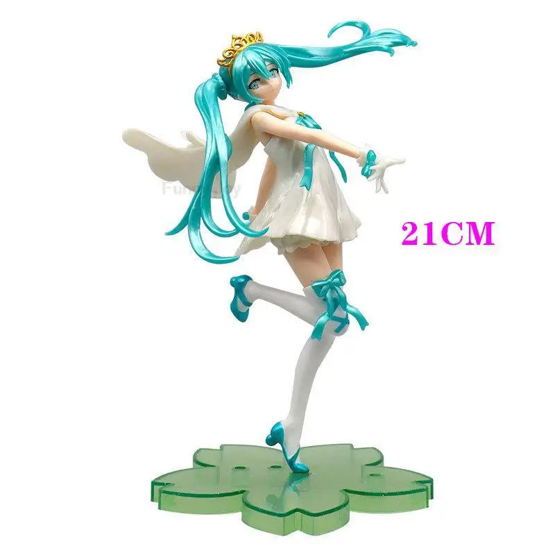 Anime Figure Wedding Dress Action Figures Kawaii Swimsuit Vocaloid PVC Collectible Model Toys Girl Gift
