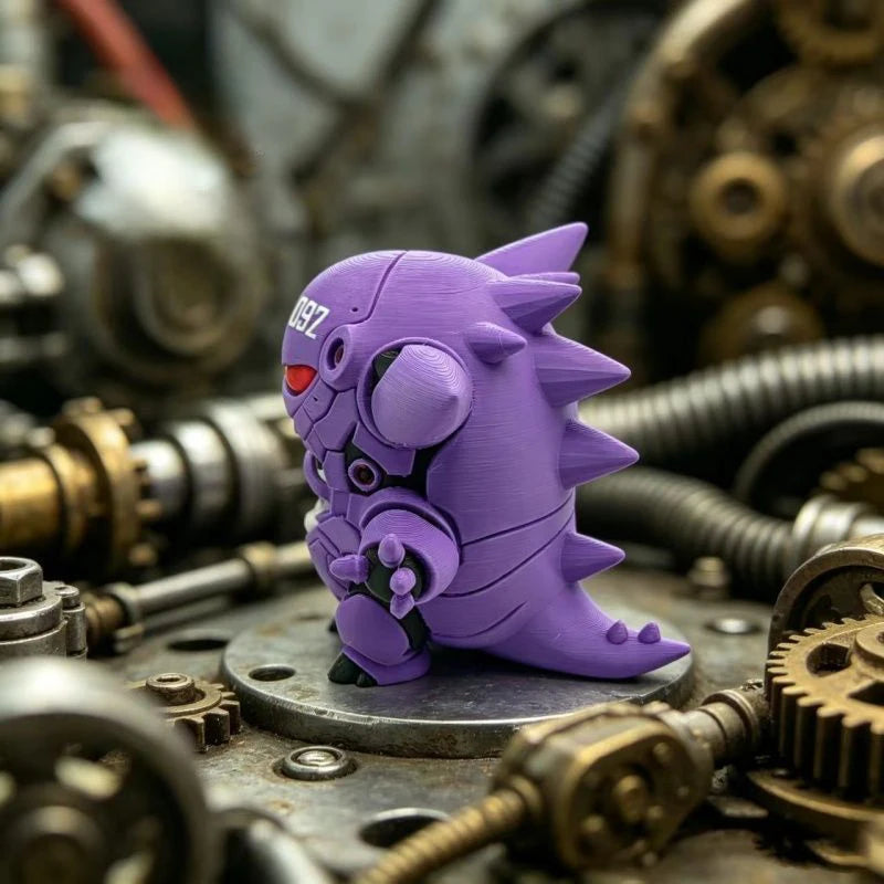 Pokemon Gengar Mecha Action Figure Mechanical Style 3D Model Doll Anime Desktop Decoration Collectible Toy Perfect Gift for Fans