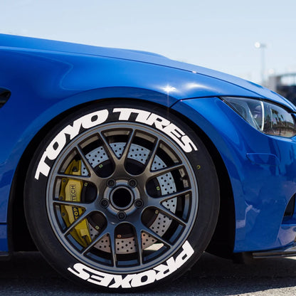 Permanent Tire Lettering Sticker TOYO TIRES PROXES 3D Car Tire Letter for Racing Tires of Waterproof Decals For 4 Wheels