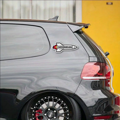 Waterproof Hoonigan Rocket Vinyl Decal, Universal Sticker for Helmet Bumper Laptop Car Truck Window Styling Decor