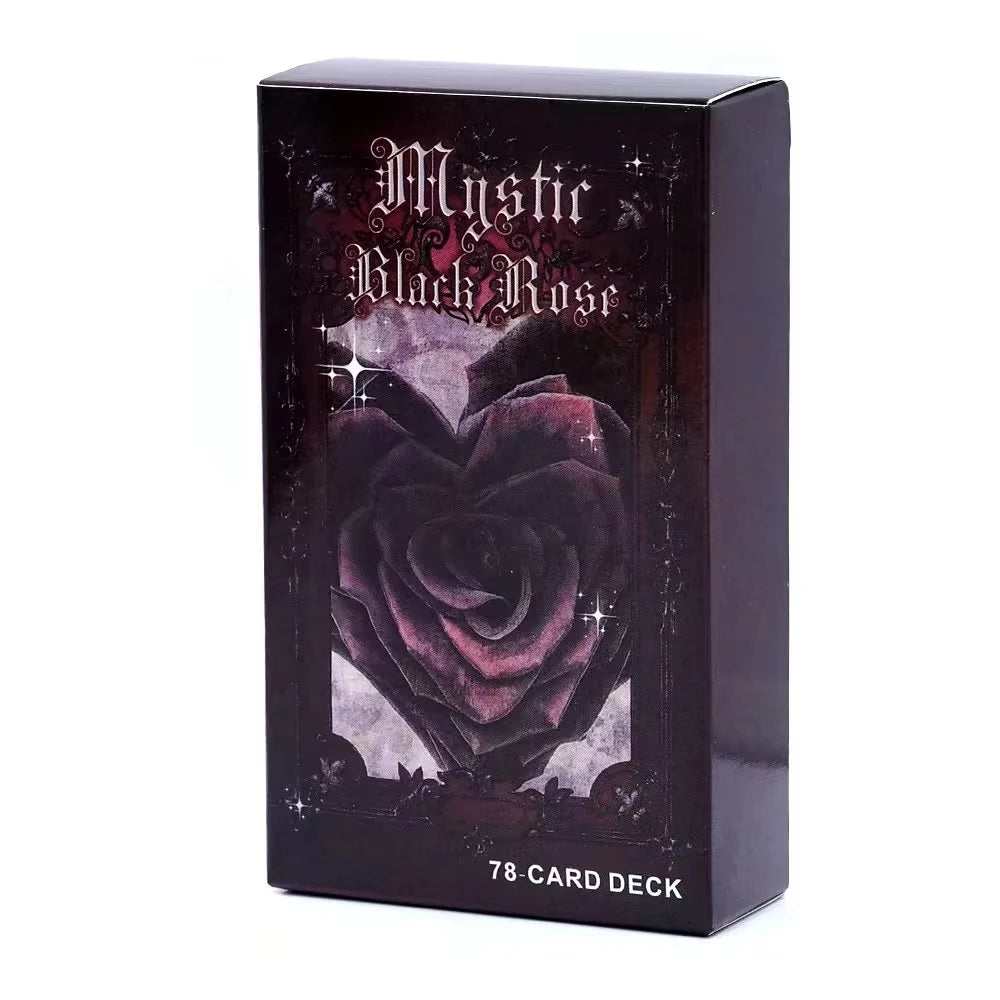 Mystic Black Rose Oracle Deck 78 Pcs Situations Tarot Cards Twin Flame Love Keywords Deck Healing Shadow Work Unique 10.3*6cm