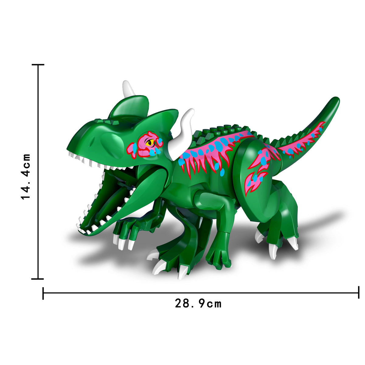 Jurassic Dinosaurs Spinosaurus Large Brick Toy Joints Open Mouth 7 Color Designs, Collectible Decor DIY Puzzle Assembly Gift