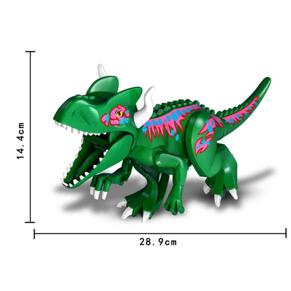 Jurassic Dinosaurs Spinosaurus Large Brick Toy Joints Open Mouth 7 Color Designs, Collectible Decor DIY Puzzle Assembly Gift