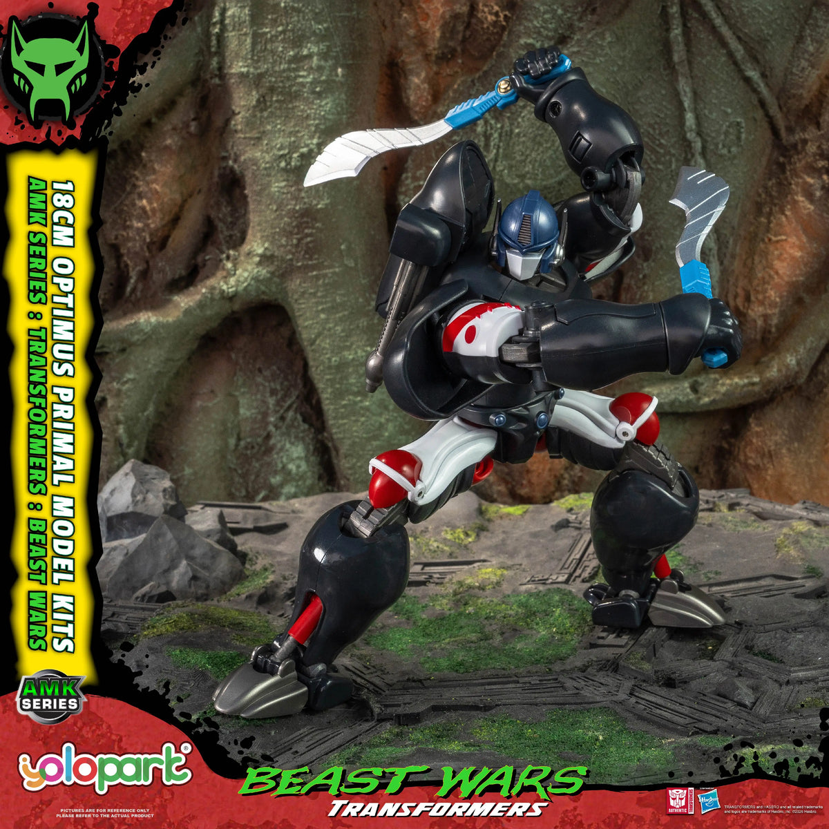 YOLOPARK Transformers 18CM Figure Toy AMK Series BEAST WARS Optimus Primal Model Kits