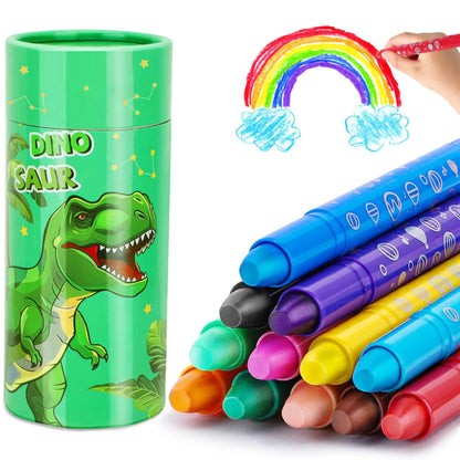 12/24 Colors Twist Crayons for Toddlers Non Toxic Washable Wax Crayons for Kids Art Supplies Drawing Coloring Crayon Set