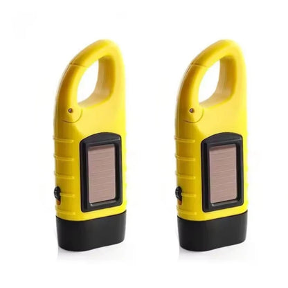 Outdoor LED Hand Pressing Dynamo Solar Crank Power Flashlight Torch Light Hand Press Crank Camping Lamp Light for Outdoor Home