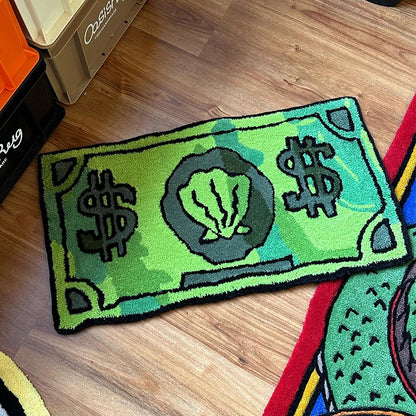 VIKAMA Coin Pattern Carpet Spongebob Bedroom Living Room Side Rug Entry Door Mat Non-Wrinkle Anti-Slip Home Decoration