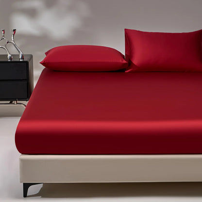 1PC Mulberry Silk Fitted Sheet Natural Silk Bed Sheet Queen King Size Bed Cover Customized Size Luxury High-End Silk Bedding