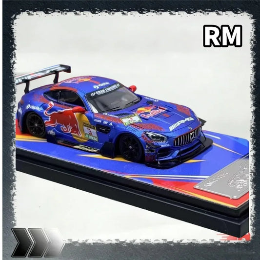 RM 1:64 AMG GT3 Vesta Pan car model made of die-cast alloy, suitable as a boys' holiday gift toy or an adult collection piece.