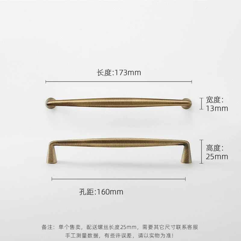 French Solid Brass Bronze / Matte Silver Handles Kitchen Cabinet Pull Wardrobe Drawer Dresser Knobs Furniture Hardware Long