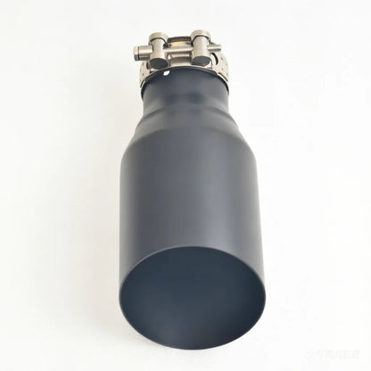 AK 304 Stainless Steel Matte Black Exhaust Tip Single Exit Angled Muffler Tail Pipe Universal Fit for Cars SUVs 51mm/63mm