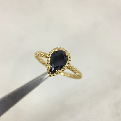MESSITOK S925 Sterling Silver High-Quality Luxury Jewelry, Agate Stone Droplet Shaped Women's Love Ring. Exquisite Birthday Gift