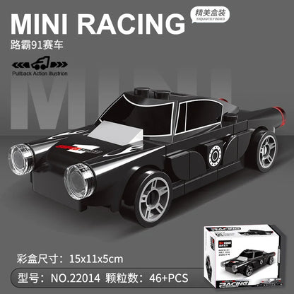 Racing Car Bus Engineering Vehicle Ambulance Pull Back Model Building Blocks Brick Toys Children Boys Compatible With Lego