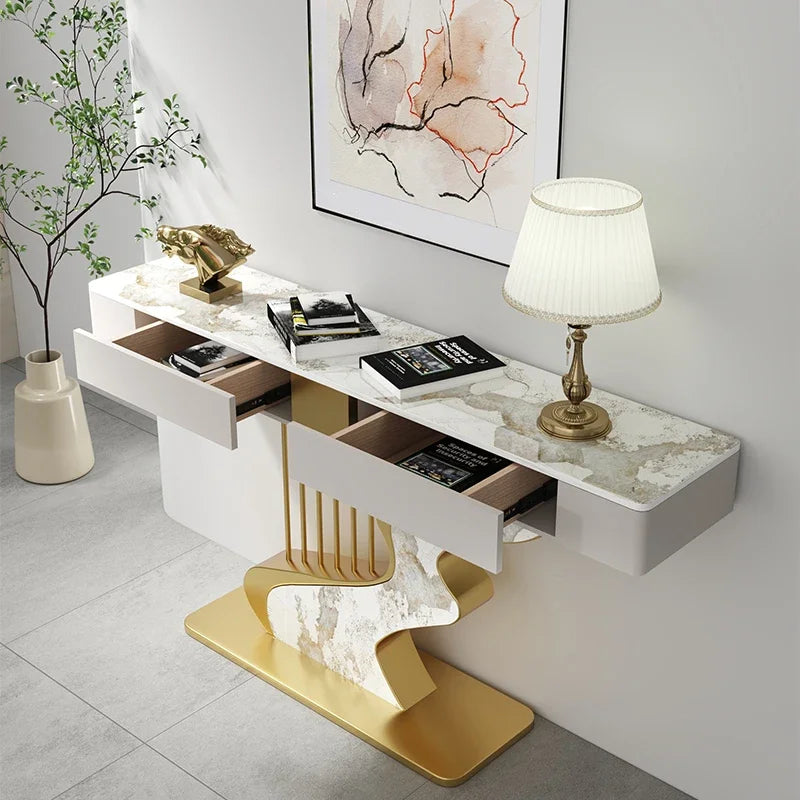 Midcentry Metal Console Table Modern Nordic Entrance Hallway Console Table Luxury Lobby Wohnzimmer Tisch Living Room Furniture
