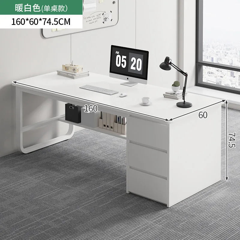 Bedroom Computer Desk Desktop Desk Chair Combination With Drawers Office Desks White Gaming Workstations Escritorio Furniture