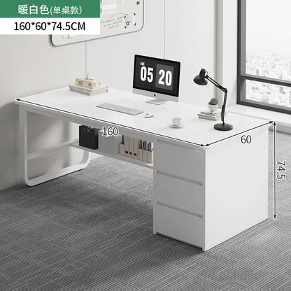 Bedroom Computer Desk Desktop Desk Chair Combination With Drawers Office Desks White Gaming Workstations Escritorio Furniture