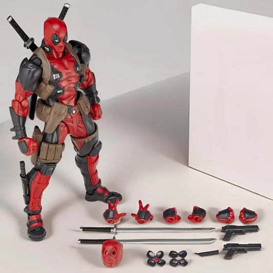 2026 New Revoltech Yamaguchi Wolverine Deadpool Comic Version Action Figure Model Toys Joint Movable Birthday Gift For Friends