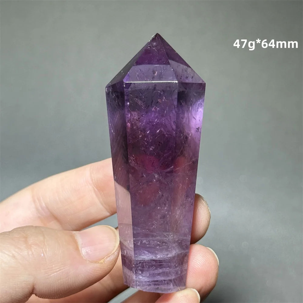 Amethyst Scepter Natural Mineral Quartz Gem Aura Spiritual Meditation Treatment Energy Home Garden Feng Shui Decoration