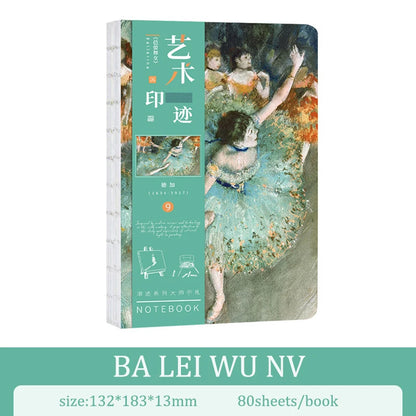 A5 Notebook Ukiyoe & Famous Painting Series Cover,80sheets/Book Writing Diary Recording Life Office Study Note Supplies CS-058