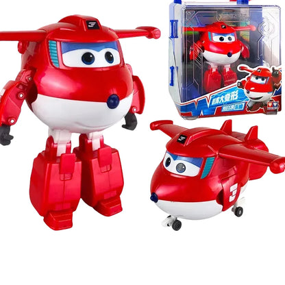 New Hot Super Wings Large Transformation Anime Transformation Flat Robot Action Character Transformation Toy Children'S Gift