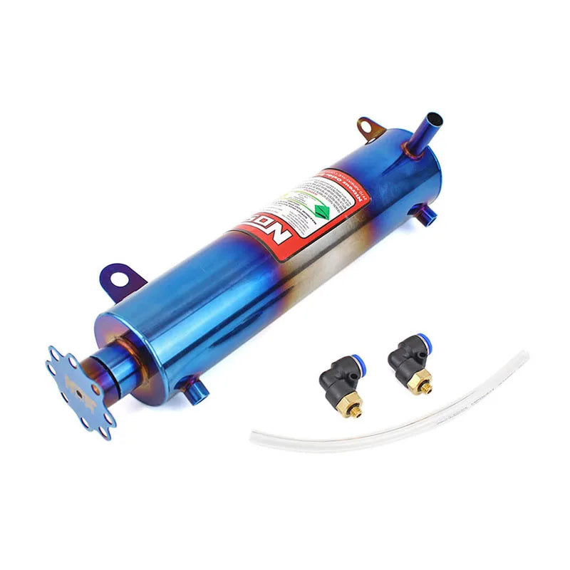 NOS Radiator Coolant Cooling Catch Tank Racing High Quality JDM Aluminum Gold Black Burn Blue For Universal Car