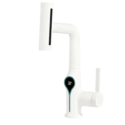 Multi Functional Waterfall Basin Faucet 4 Mode Mixer Tap Pull Out Nozzle Bathroom & kitchen Faucet Smart LED Display Sink Faucet