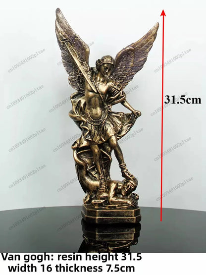 Archangel Michael St. Michael Sculpture Ornament Home Decoration Resin Crafts Statue Ornament